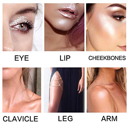 CVB BL102 Shimmer Powder for Skin Radiance, Instant Glow Highlighter for Face Makeup, Sunkissed Glow Multicolour (Shade-03, 10g) (FROM INDIA SAB) - View 2 of 3