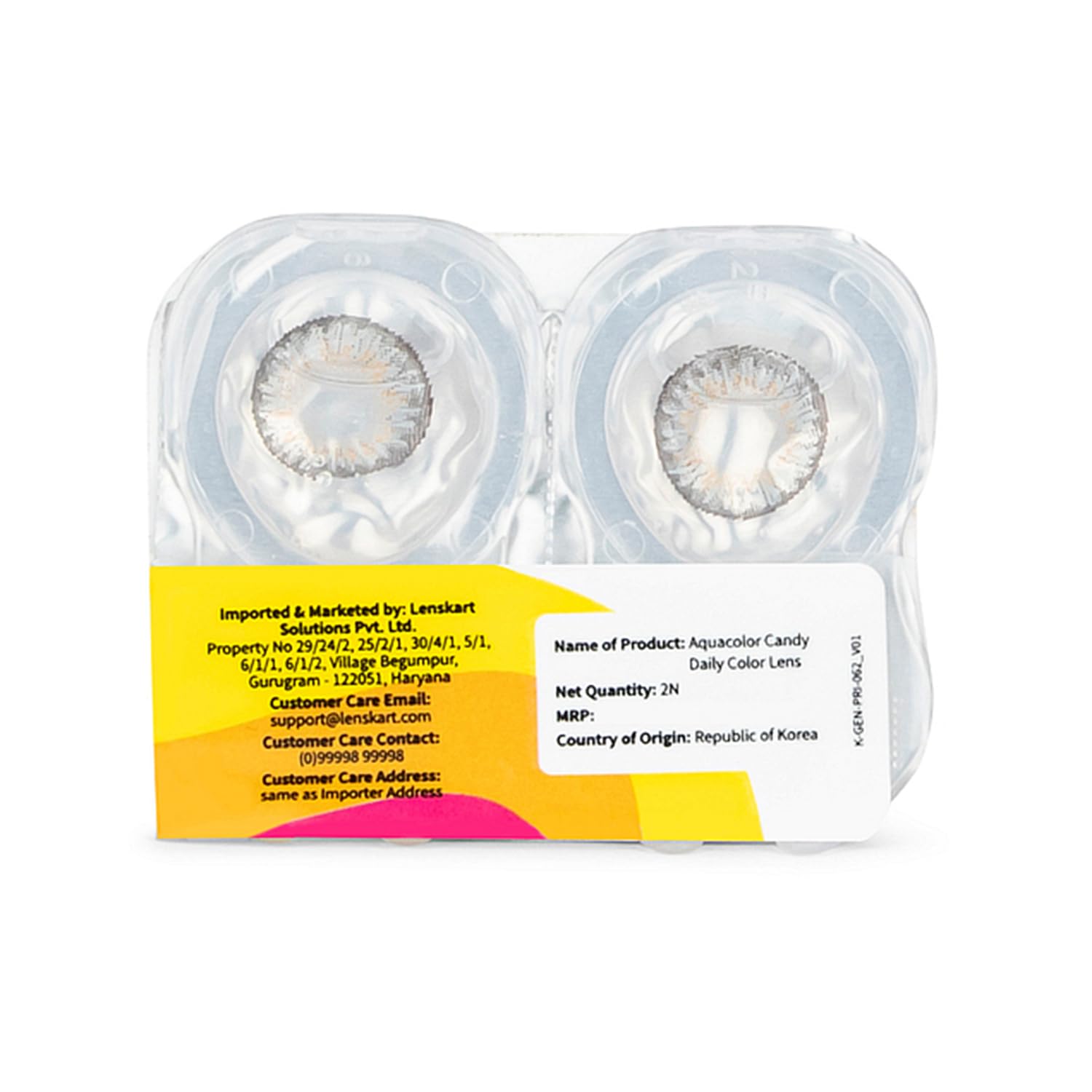Aquacolor Stormy Gray Candy Pack Zero Power Colored Lenses (2 Lens/Box)(FROM INDIA)NUZ - View 3 of 7