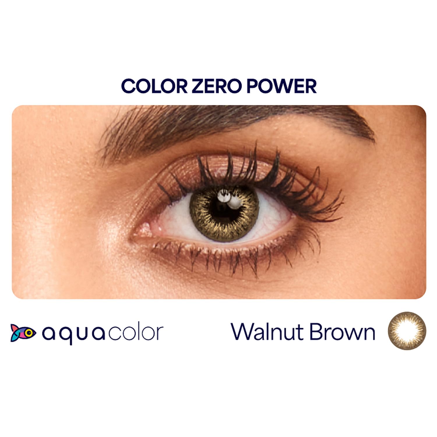 Aquacolor Walnut Brown Candy Pack Zero Power Colored Lenses (2 Lens/Box)(FROM INDIA)NUZ - View 5 of 5