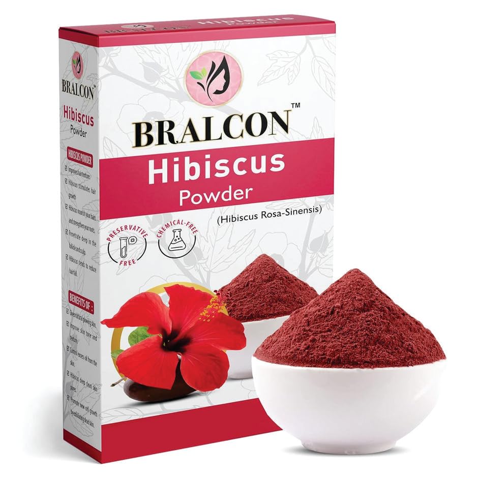 BRALCON Organic Amla Powder, Reetha Powder, Shikakai Powder, Bhringraj Powder, Hibiscus Powder, Henna Powder, Indigo Powder Combo-700g(100g x 7 Pack)| Skin &amp; Hair Care Powder|Hair Growth, Face Pack - View 5 of 6