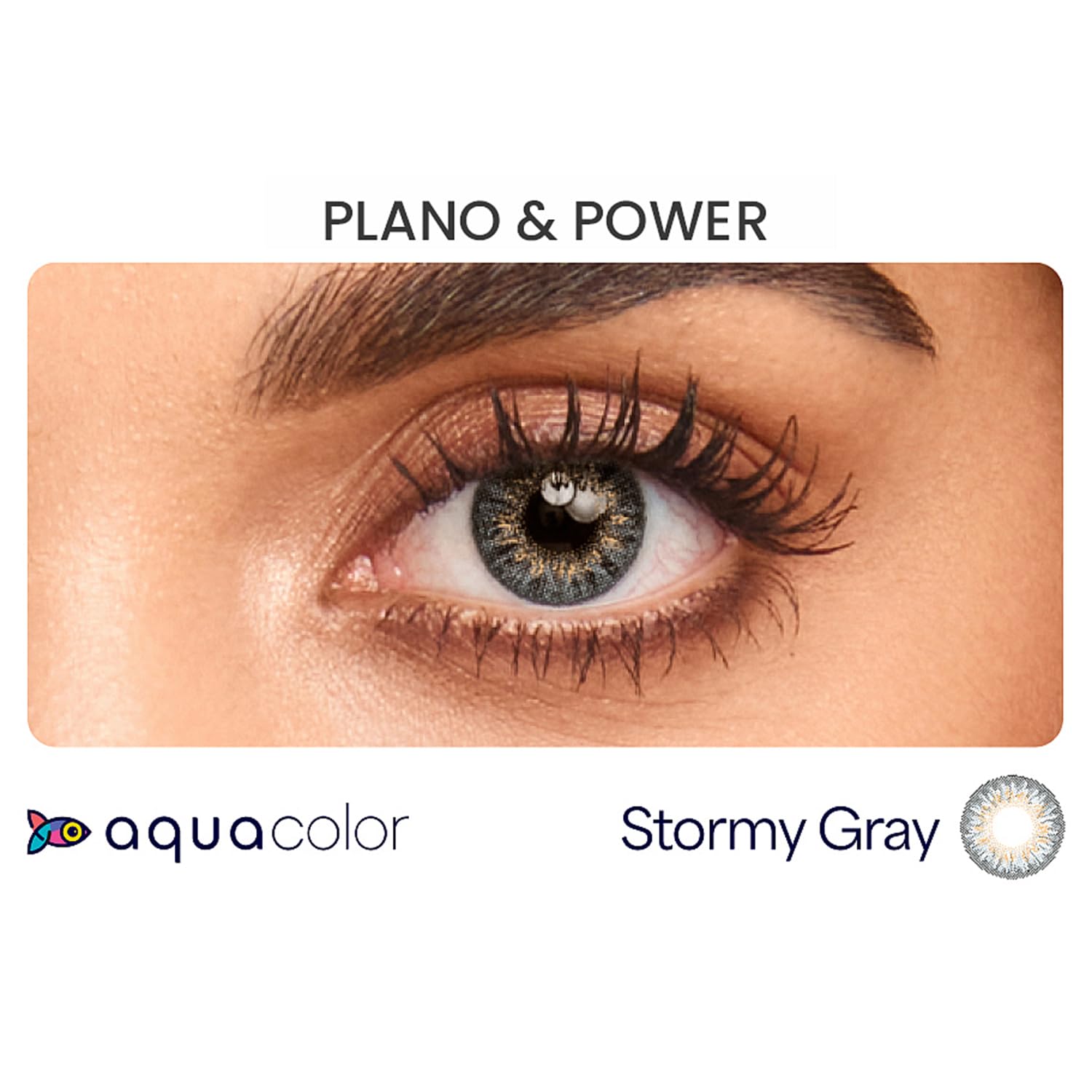 Aquacolor Stormy Gray Candy Pack Zero Power Colored Lenses (2 Lens/Box)(FROM INDIA)NUZ - View 5 of 7