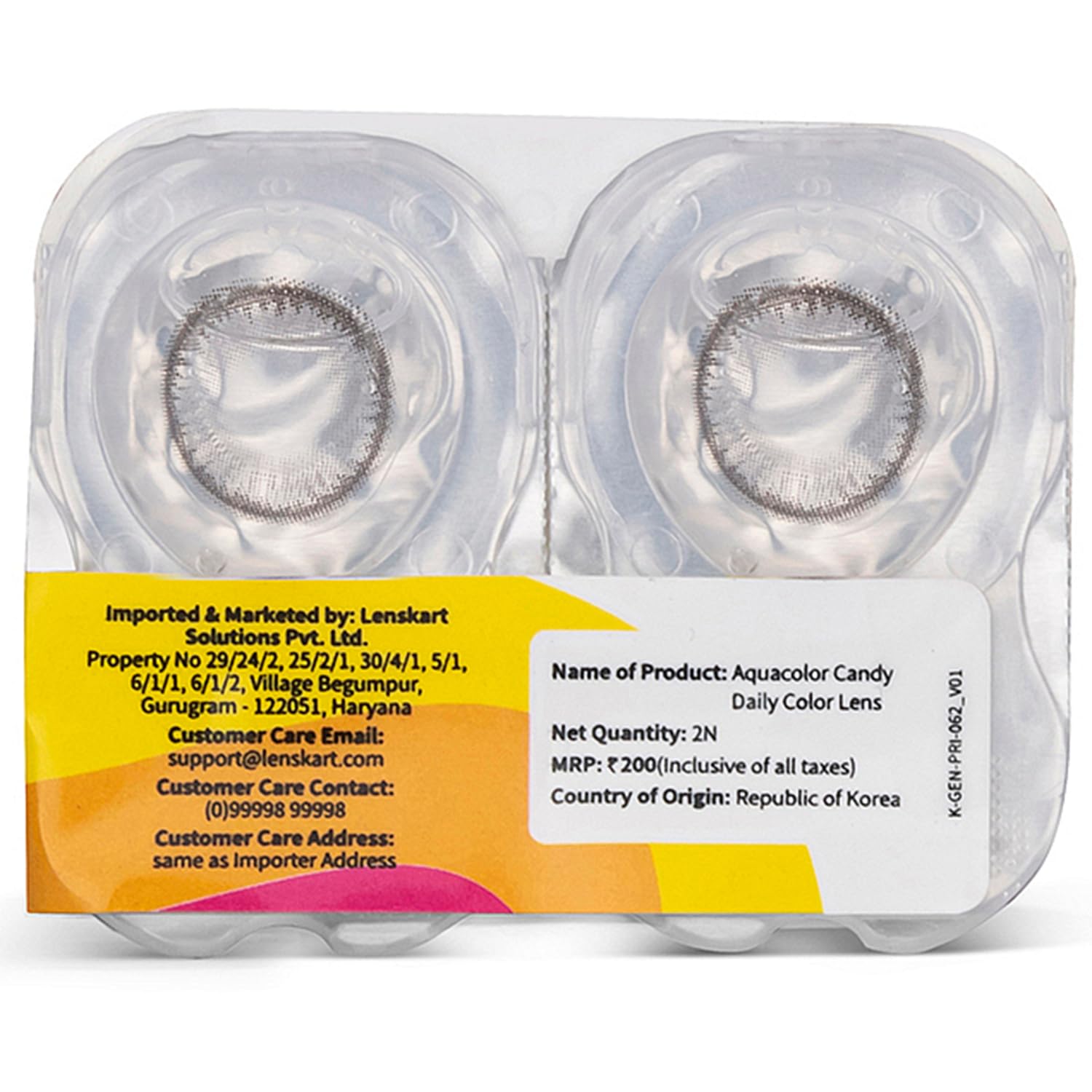Aquacolor Misty Gray Candy Pack Zero Power Colored Lenses (2 Lens/Box)(FROM INDIA)NUZ - View 6 of 7