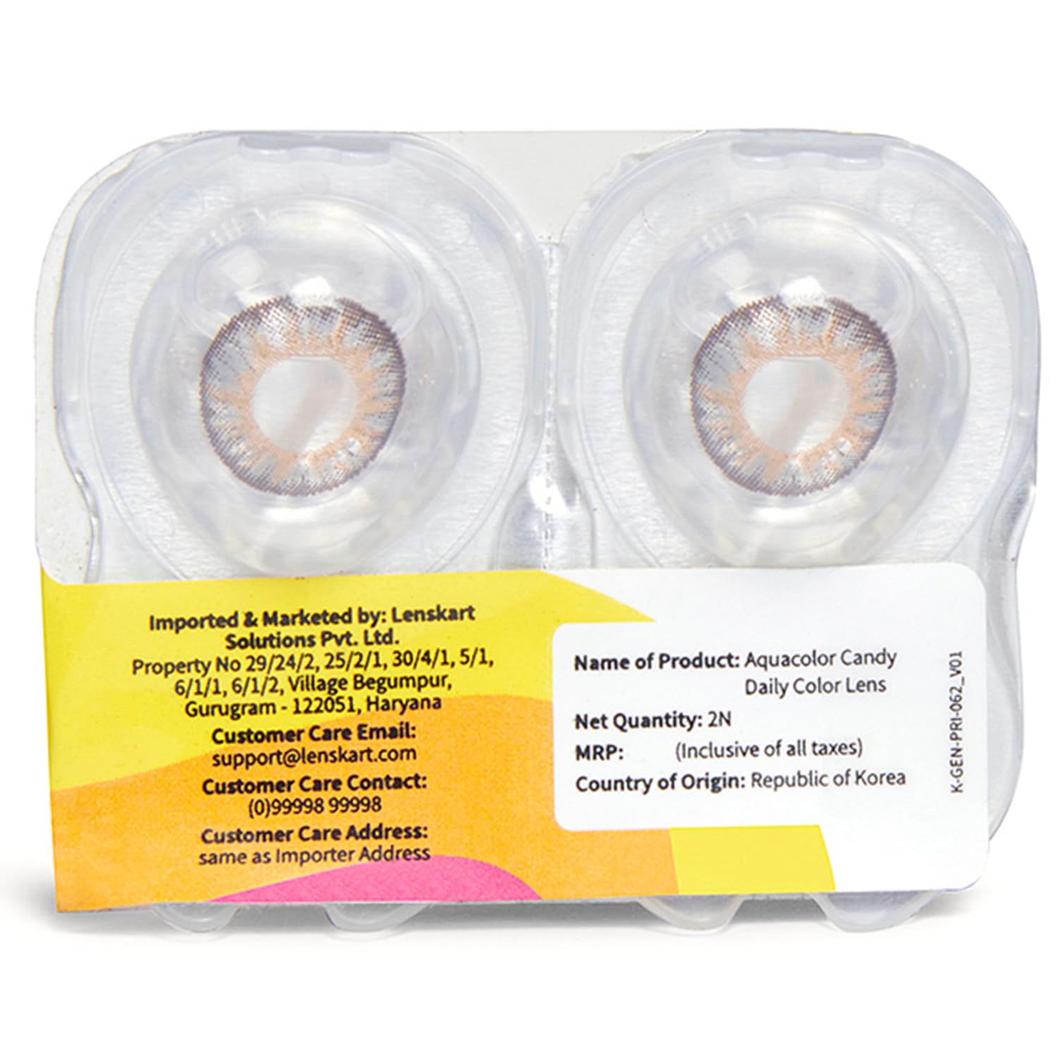 Aquacolor Spicy Grey Candy Pack Zero Power Colored Lenses (2 Lens/Box)(FROM INDIA)NUZ - View 7 of 7