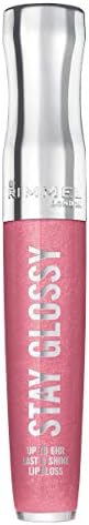 Rimmel Stay Glossy Lip Gloss - Non-Sticky and Lightweight Formula for Lip Color and Shine - 140 Flower Power, 18oz FROM DUBAI (SAM) - View 2 of 3