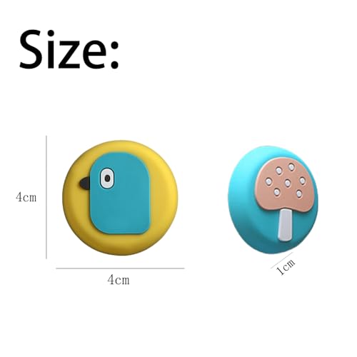 Cabinet Pads, 2pcs Door Stop Wall Protector, Furniture Buffer, Door Knob Crash Pad, Used for Wall, Door Handle, Table, Refrigerator Door, Toilet Lid or Cabinet (Bird + Mushroom)(FROM INDIA)NUZ - View 4 of 4