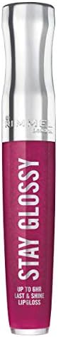 Pack of 2 Rimmel Stay Glossy 6HR Lip Gloss, Berry Bad # 400 FROM DUBAI (SAM) - View 2 of 3