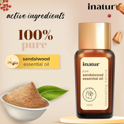 INATUR Sandalwood Essential Oil, Pure &amp; Natural, For Face &amp; Skin, 12 ml (FROM INDIA)SAB - View 3 of 3