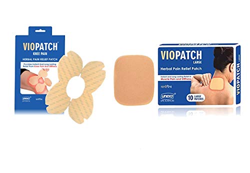 Viopatch Herbal Pain Relief Patch Combo Pack of 5 Knee &amp; 10 Large Patch| Instant Relief from Muscular Pain &amp; Joint Pain| Natural Pain Relief Patches | No Side Effects(FROM INDIA)NUZ - Related product