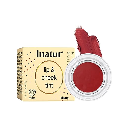 inatur Lip &amp; Cheek Tint Coral and Cherry 4g Each, Natural&amp;Organic,Cruelty-Free, Hydrates Dry Lips, Long-Lasting, Water proof (FROM INDIA)SAB - View 3 of 4