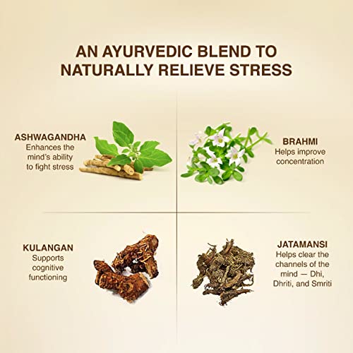 Maharishi Ayurveda Ashwagandha Worry Free Ayurvedic Tablets, Help Keeps The Mind And Body Calm And Relaxed Non Addictive By Maharishi Ayurveda 60 Tablets Pack Of 1(FROM INDIA)NUZ - View 3 of 3