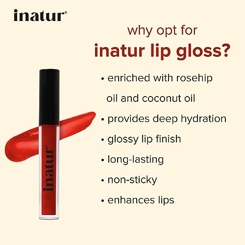 inatur Lip Gloss (Cheeky Red) (FROM INDIA)SAB - View 2 of 3