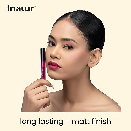 inatur Attitude Lip Gloss 2 ml, 100% Natural, Long Lasting, Hydrating, For Plum &amp; Shiny Lips, Suitable For All Tones (FROM INDIA)SAB - View 2 of 3