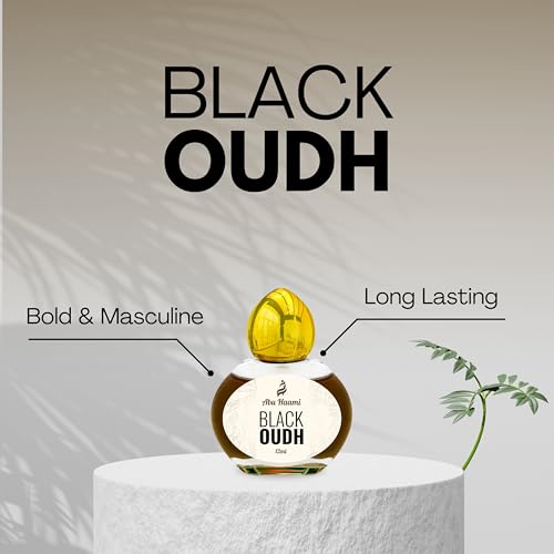 Abu Haami Black Oudh Attar Luxury Fragrance | Bold Masculine Scent | Non-Alcoholic Roll-On Perfume for Men | Long Lasting Attar - 12 ml (FROM INDIA)SAB - View 2 of 3
