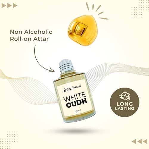 Abu Haami White Oudh Attar Luxury Fragrance | Arabian Unisex Scent | Non-Alcoholic Roll-On Perfume for Men &amp; Women | Long Lasting Attar - 6 ML (FROM INDIA)SAB - View 3 of 3
