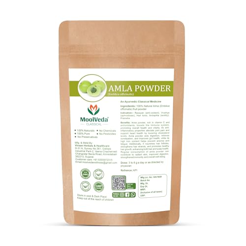Moolveda Pure &amp; Natural Amla, Indigo, Bhringraj Powder &amp; Aritha Soapnuts Special Combo For hair Care, Silky and Shiny, hair pack, (Each 100gm) FROM INDIA)SAB - View 2 of 3