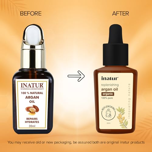 inatur Argan oil | Organic &amp; Cold Pressed| Moisturizes &amp; Nourishes| Rich in Vitamins| 30ml (FROM INDIA)SAB - View 3 of 3