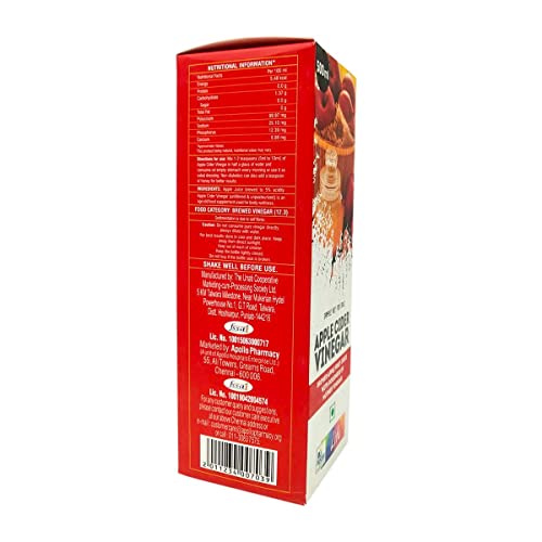 Apollo Life Apple Cider Vinegar Juice, 500 ml (FROM INDIA)SAB - View 3 of 3