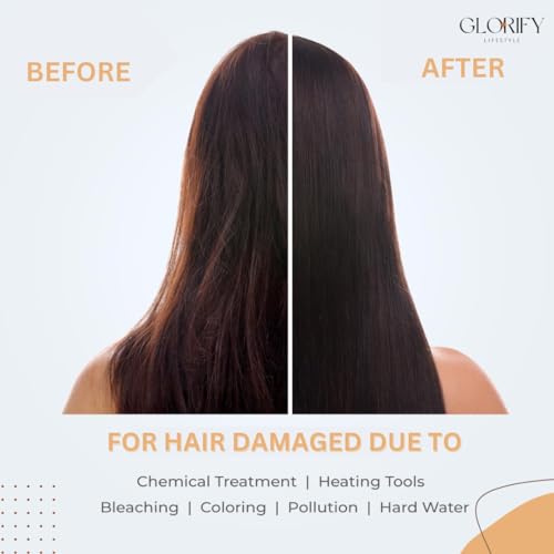 GLORIFY LIFESTYLE-Natural Hair Glow Nourishing Shampoo with Aloe Vera, Olive Oil, Rosemary &amp; Vitamin E, Salon Quality Formula for Deep Hydration, Scalp Care, and Shine, Sulfate and Paraben-Free 225 gm (FROM INDIA)SAB - View 3 of 3