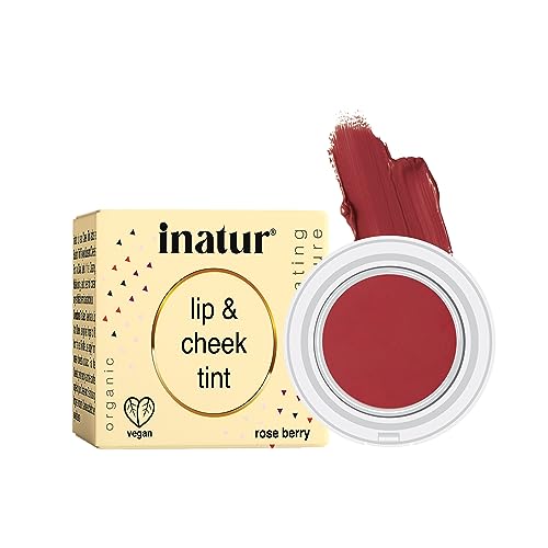 inatur Lip &amp; Cheek Tint Rose Berry and Cool Fushia 4g Each, Natural,Organic &amp; Cruelty-Free, Hydrates &amp; Nourishes Dry Lips, Long-Lasting, Water proof (FROM INDIA)SAB - View 4 of 4
