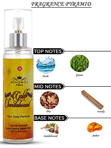Menjewell Gold Sandalwood Eau De Parfum (Your Daily Perfume) For Men And Women 105ml - View 3 of 3