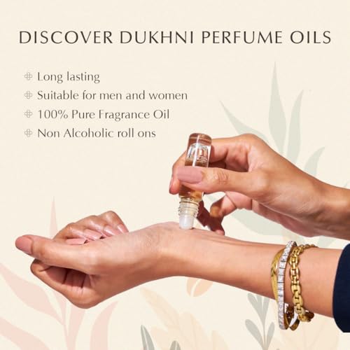 Oud al Khaleeji Attar Oil by Dukhni | Arab perfume oils for men and women | 100% pure ittar roll on perfume scents | Arabian oud oil fragrances | Eid, Ramadan Gift Set &amp; Vegan Islamic Fragrances - View 2 of 4