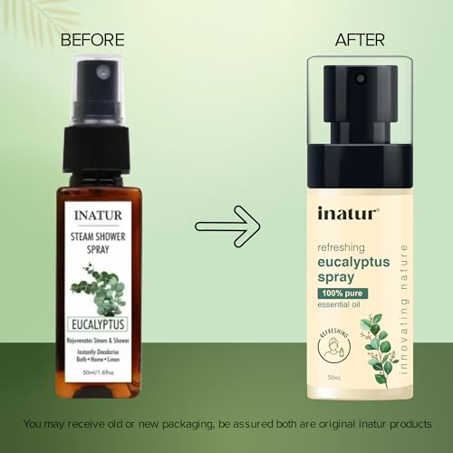inatur Eucalyptus Spray 50ml, Rejuvenates Steam &amp; Shower, Instantly Deodorise (FROM INDIA)SAB - View 3 of 3