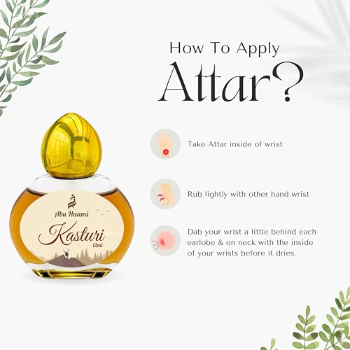 Abu Haami Kasturi Attar Luxury Fragrance | Arabian Musk Scent | Premium Attar For Religious &amp; Personal Use | Non-Alcoholic Roll-On Unisex Perfume | 48 Hours Long Lasting Attar - 12 ML (FROM INDIA)SAB - View 3 of 4