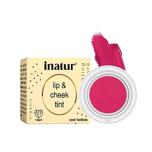 inatur Lip &amp; Cheek Tint Rose Berry and Cool Fushia 4g Each, Natural,Organic &amp; Cruelty-Free, Hydrates &amp; Nourishes Dry Lips, Long-Lasting, Water proof (FROM INDIA)SAB - View 3 of 4