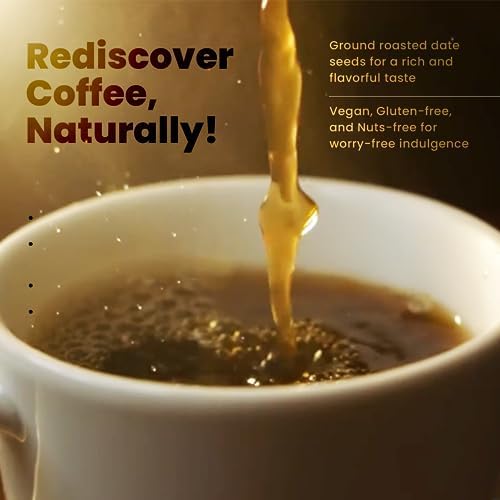 Chilly Dates Premium Date Seed Coffee Alternative - Caffeine &amp; Acid Free - Zerocafé - Roasted Date Seeds - Free of Gluten and Vegan - Antioxidants - Perfect for Healthy Living - Delicious Flavor 100g  FROM DUBAI (SAM) - View 2 of 3