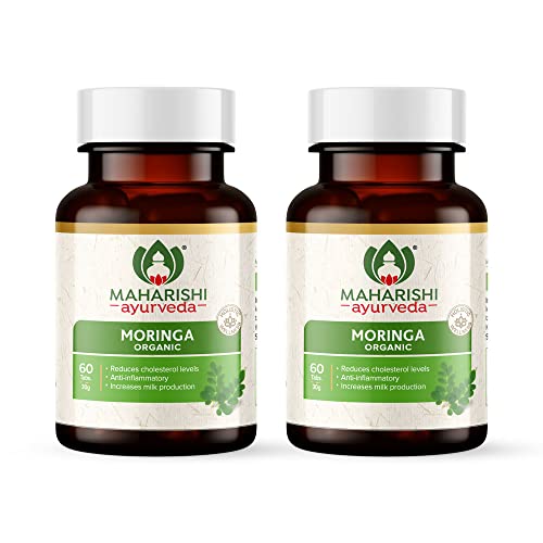 Maharishi Ayurveda Organic Moringa Tablets 500 MG | Immunity Booster | 100% Organic | Healthy Digestion &amp; Appetite | Reduces Cholestrol Level &amp; Anti Inflammatory 120 Tablets(FROM INDIA)NUZ - Shop at Colombo Mall