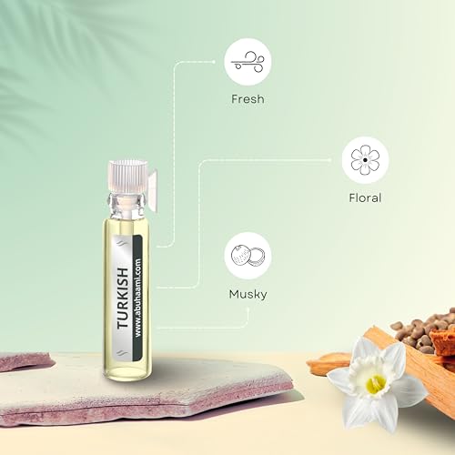 Abu Haami Elegance Attar Collection Trial Pack Set of 5 x 1ml Turkish, Real Oudh, Saffron Sandal, Aseel and Mukhallat Attars for Men and Women (FROM INDIA)SAB - View 3 of 3