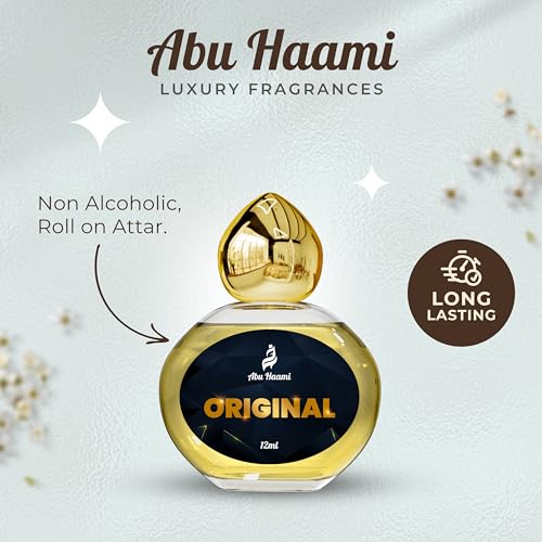 Abu Haami Original Arabic &amp; French Blend Luxury Attar | Long Lasting Unisex Roll on Perfume For Men &amp; Women | Non Alcohlic Floral Attar | 12 ML (FROM INDIA)SAB - View 3 of 3