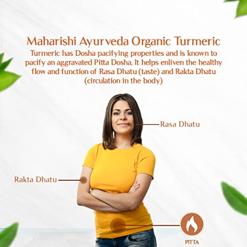 Maharishi Ayurveda 100% OrganicTurmeric Capsules 500 MG |Boosts Immunity | Joint Support | Anti-Inflammatory | Supports Skin Health | 60 Capsules(FROM INDIA)NUZ - View 2 of 3