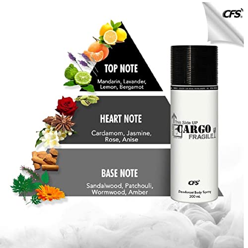CFS CREATIVE FRAGRANCE SERIES Cargo White Deodorant Body Spray for Unisex, 200ml (FROM INDIA)SAB - View 3 of 3