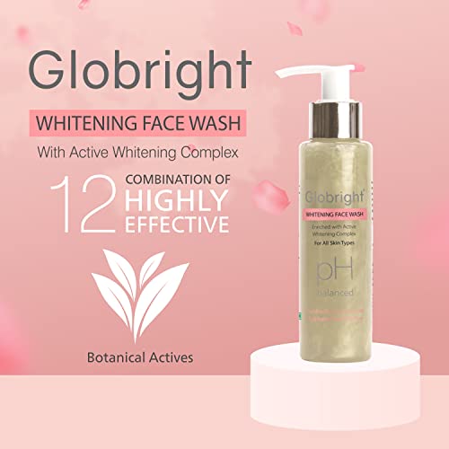 Globright Whitening Face Wash | With Aloe vera, Berberry, Vitamin B5, Green Tea | Soap free | Paraben free | pH Balanced | Glorify your beauty quotient | Pack of 2 (100ml) (FROM INDIA)SAB - View 3 of 3