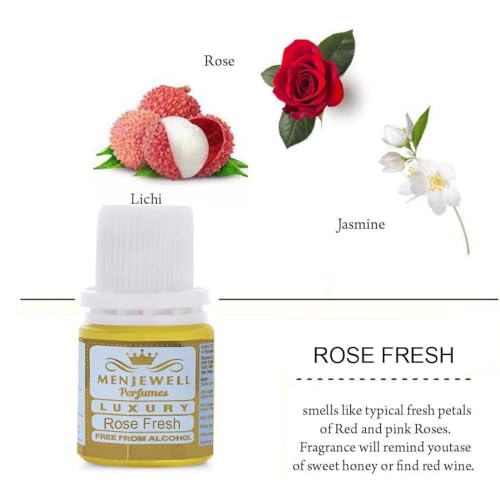 Menjewell Rose Fresh Fragrance Long Lasting Attar For Men And Women 15ml - View 2 of 3