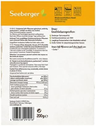 Seeberger Soft Prunes Pitted 200G FROM DUBAI (SAM) - View 2 of 3