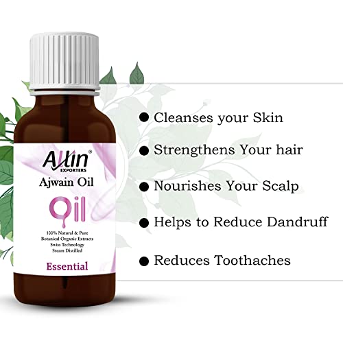 Allin Exporters Ajwain Oil Pure, Natural &amp; Undiluted, Aromatherapy Therapeutic Grade Steam Distilled for Skin, Face (15 ML) - View 2 of 4
