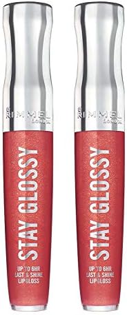 Rimmel Stay Glossy 6HR Lip Gloss, All Day Seduction, 0.18 Fl Oz (Pack of 2) FROM DUBAI (SAM) - View 4 of 4