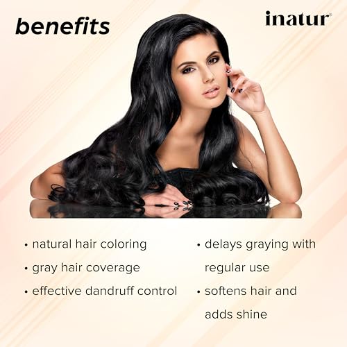 Inatur Henna Powder - Organic Hair Dye, Ayurvedic Color, Hair Nourishment, with Amla, Shikakai, Brahmi, Bhringraj - For Men and Women, Chemical-Free - 100g (Pack of 3) (FROM INDIA)SAB - View 2 of 3
