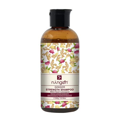 Ningen Ginger Hair Shampoo I Enriched with Witch Hazel, Lemongrass I Irritation Free, Paraben Free I Stimulates Hair Growth and Treats Dandruff I 300g, Off White - Related product