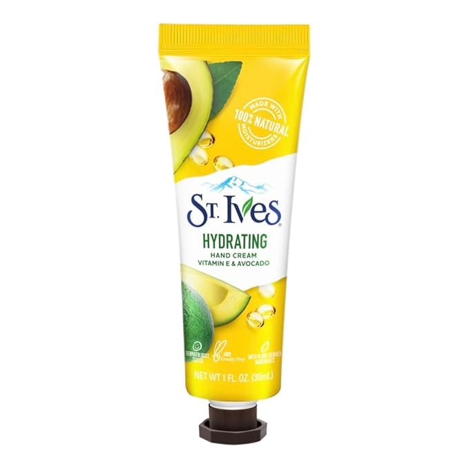 comptable with St Ives Hydrating Vitamin E &amp; Avocado Hand Cream, Made with 100% Natural Moisturizers, Travel Size, Paraben Free, Dermatologist Tested, 30 ml - View 2 of 3