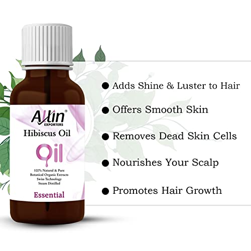 Allin Exporters Hibiscus Oil Undiluted For Aromatherapy, Hair Care Oil &amp; Skin Care For All Skin Types - 30 ML(FROM INDIA)NUSS - View 3 of 3