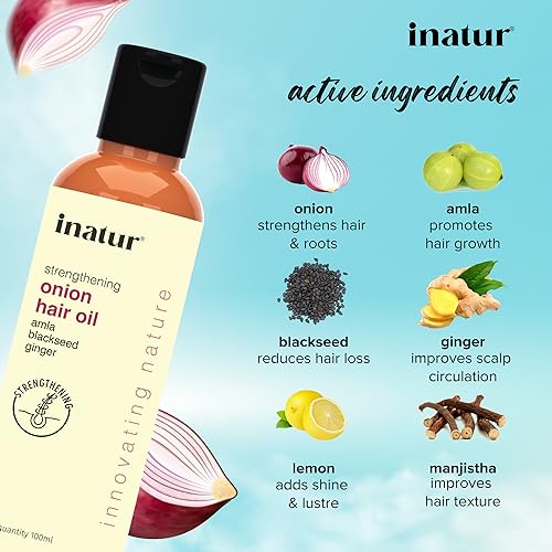 Inatur Onion Hair Oil, 100ml (FROM INDIA)SAB - View 3 of 3