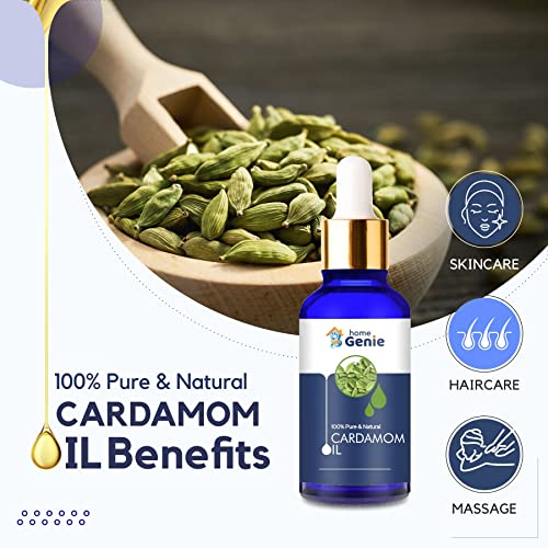 Home Genie Cardamom (Elettaria Cardamomum) Oil|100% Pure &amp; Natural Undiluted Essential Oil - 15ml(FROM INDIA)JEZ - View 3 of 4