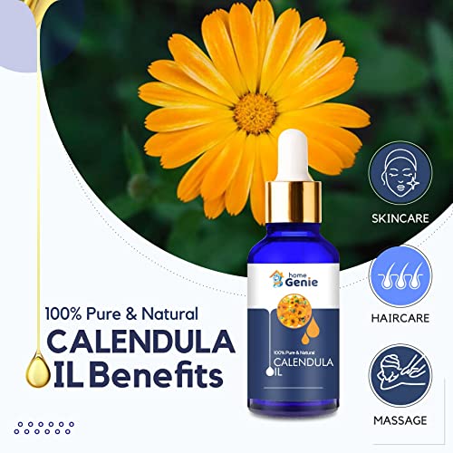 Home Genie Calendula (Calendula officinalis) Oil 100% Pure &amp; Natural Undiluted Carrier Oil - 15ml(FROM INDIA)JEZ - View 2 of 4