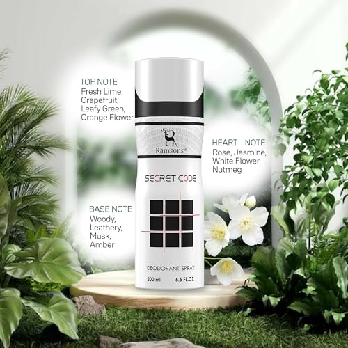 Ramsons Secret Code -Deodorant Spary-200ml Deo for Men |Deodorant Body Spray |Bodyspray |Skin Friendly |Long Lasting Fragrance - View 3 of 4