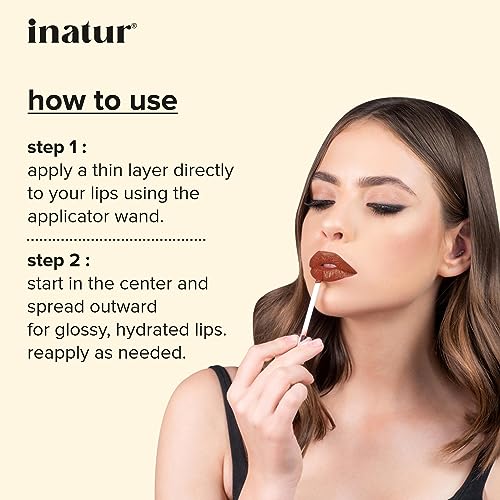 inatur Lip Gloss (Wild Brown) (FROM INDIA)SAB - View 2 of 3