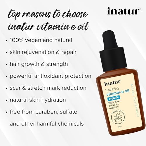 inatur Vitamin E Oil 30 ml, Antioxidant,anti-inflamatory,Ultra-Hydrating, Fast-absorbing and Non-greasy (FROM INDIA)SAB - View 2 of 3