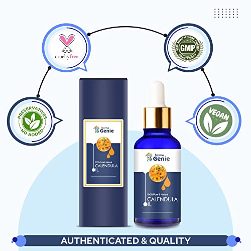 Home Genie Calendula (Calendula officinalis) Oil 100% Pure &amp; Natural Undiluted Carrier Oil - 15ml(FROM INDIA)JEZ - View 4 of 4